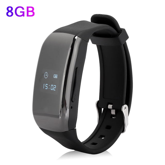 Pulsera de Grabación Inteligente ANGGREK Pulsera Digital 1080P HD Audio
