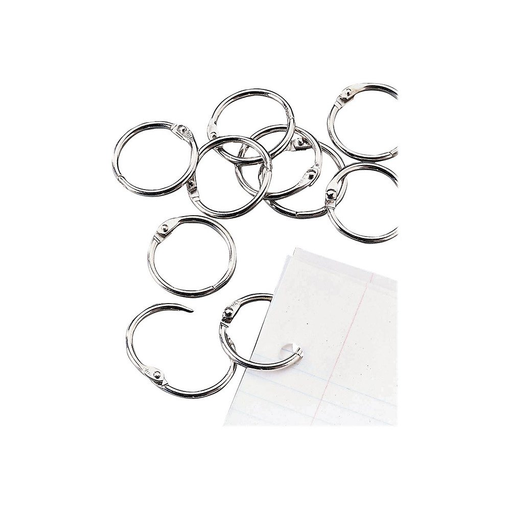 Staples LooseLeaf Rings 1" Size Silver 481326