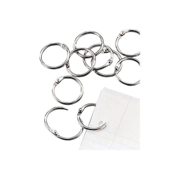 Staples LooseLeaf Rings 1" Size Silver 481326