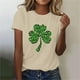 thumbnail image 3 of Mujeres Manga Corta de Verano Tops Impreso Sudadera Casual, Cuello Redondo Blusa Ligera para la Primavera Y el Verano, 3 of 4