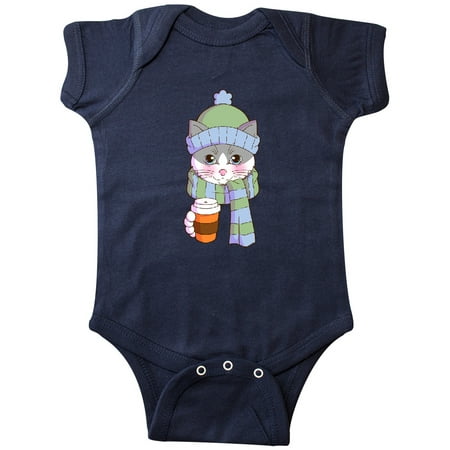 

Inktastic Cute Grey and White Cat in Scarf and Hat Gift Baby Boy or Baby Girl Bodysuit