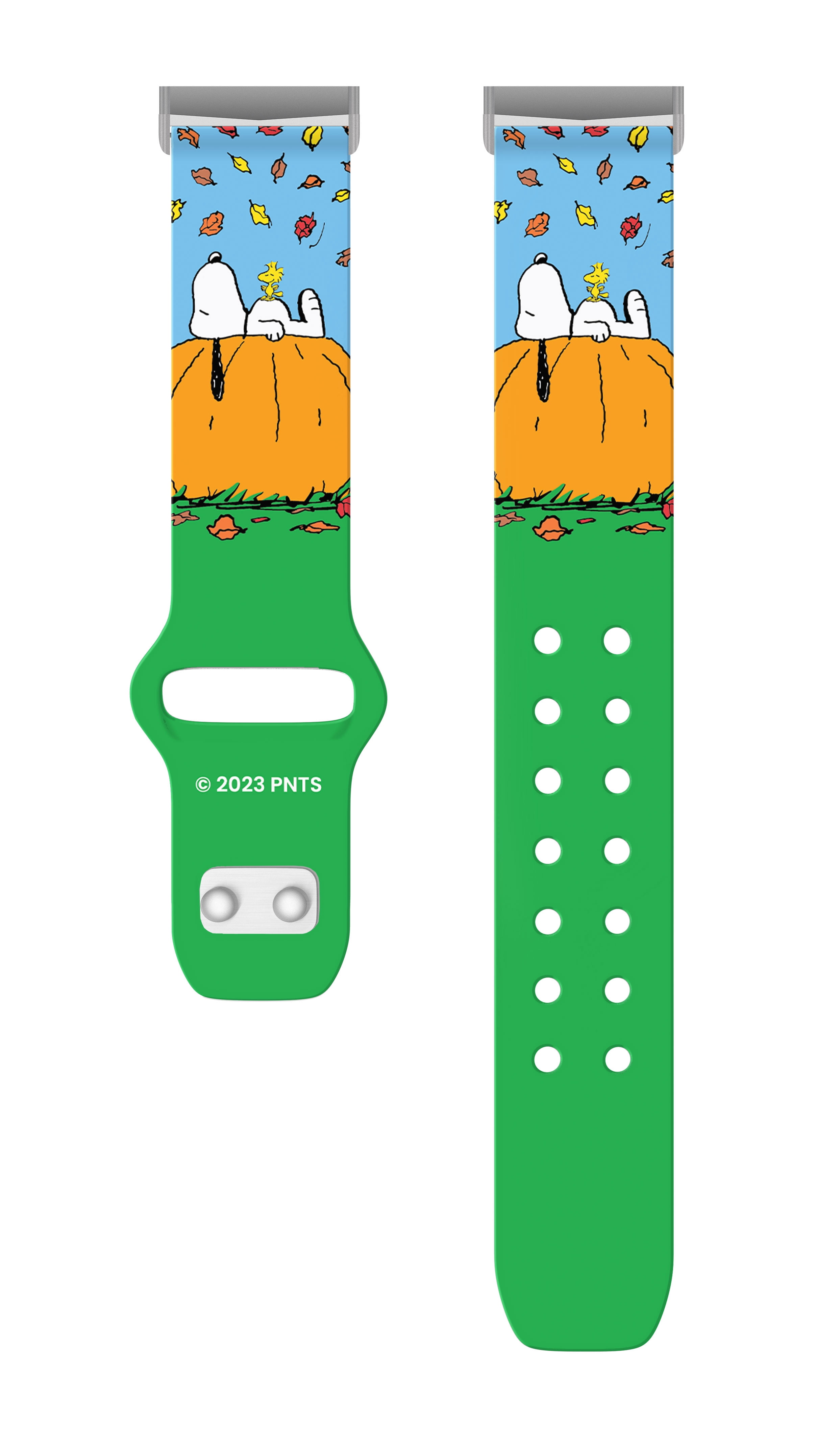 Peanuts Thanksgiving HD Unisex Watch Band Compatible with FitBit Verssa 3 & Sense (20mm Short Autumn Leaves) by Affinity Bands