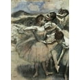 thumbnail image 2 of Degas, Edgar 11x14 Black Ornate Wood Framed with Double Matting Museum Art Print Titled - Dancers, 2 of 4
