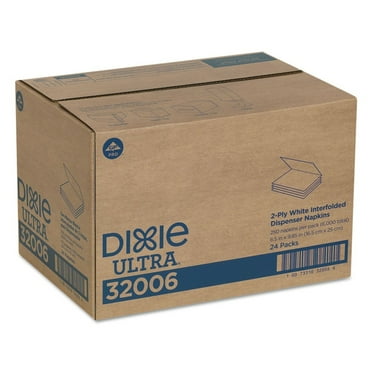 Georgia-Pacific 32006 6-1/2 in. x 9-7/8 in. 2-Ply Interfold Napkin Refills - White (6000/Carton)