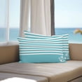 thumbnail image 5 of Vintage Anchor Texture Outdoor Pillow Covers Set of 2 Green Stripes Geometric Classic Waterproof Throw Pillow Case Decorative Square Cushion Cover for Patio Couch Garden Balcony, 20"x12", 5 of 9