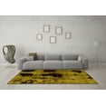 thumbnail image 3 of Ahgly Company Machine Washable Indoor Rectangle Abstract Yellow Modern Area Rugs, 3' x 5', 3 of 4