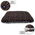 thumbnail image 3 of Ikat Pet Bed, Repeated Diamonds and Hatch Lines Native Design Traditional Halloween Colors, Resistant Pad for Dogs and Cats Cushion with Removable Cover, 24" x 39", Orange Purple Black, by Ambesonne, 3 of 4