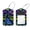 multicolored 4, variant on 2 Pcs Neon Animals Dinosaurs Pattern Luggage Tag for Suitcases, Leather Baggage Tags Identifiers for Travel, Stainless Steel Loop Name ID Label for Women Bag Backpack