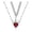 B, variant on Valentine Jewelry New Hot-Selling Red Crystal Heart-Shaped Dagger Pendant Necklace Chain Necklaces for Men Women Classic Cool Chain Necklace Jewelry Gift