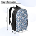 thumbnail image 2 of Uemuo white Skull daisy in water Printed Durable 17-inch Student Backpack - Lightweight, Waterproof, Adjustable Straps, Ideal for School, Work, Travel, 2 of 5
