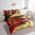 thumbnail image 3 of Homewish Teens Xmas Santa Claus 7-Piece Queen Bedding Set - Golden Stars Christmas, 3 of 8