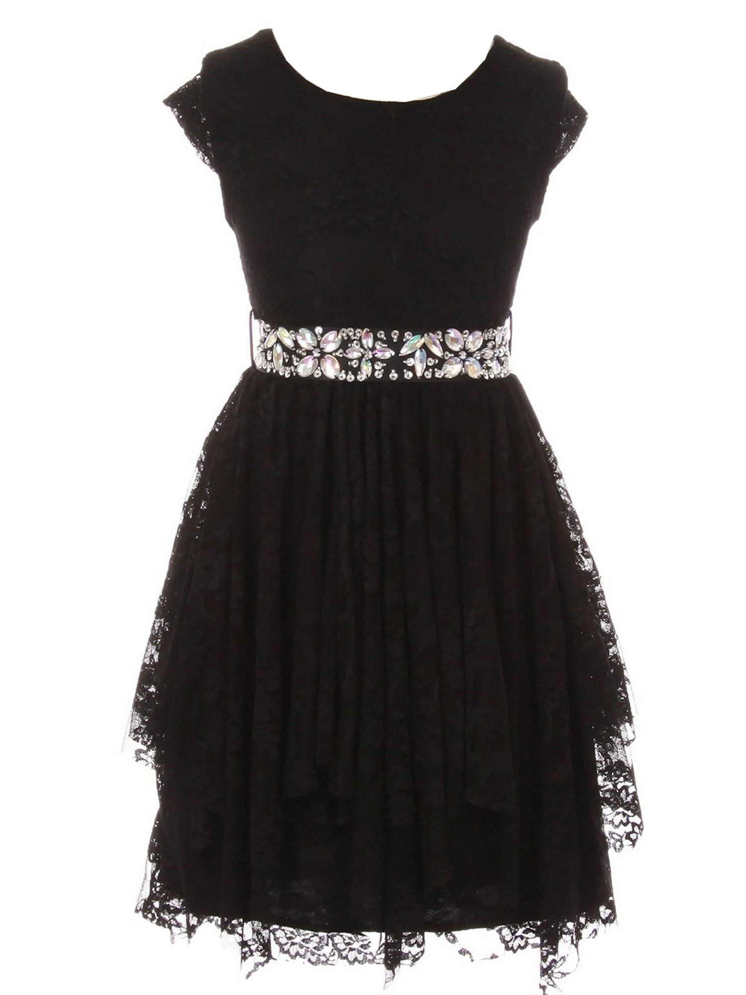 kids black lace dress