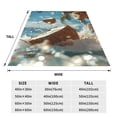 thumbnail image 3 of Balery Fresh Coconut Splash Manta de Felpa Suave y Acogedora – Cobija de Franela Aterciopelada para Cama, Lavable y Cálida para Sofá, Mascotas, Transpirable-50"x40", 3 of 7