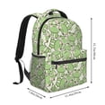 thumbnail image 2 of Pofeuu Cute Frog Print Backpack for Men and Women - Basic Bookbag Casual Daypack Backpacks for College Work Travel-One Size, 2 of 5