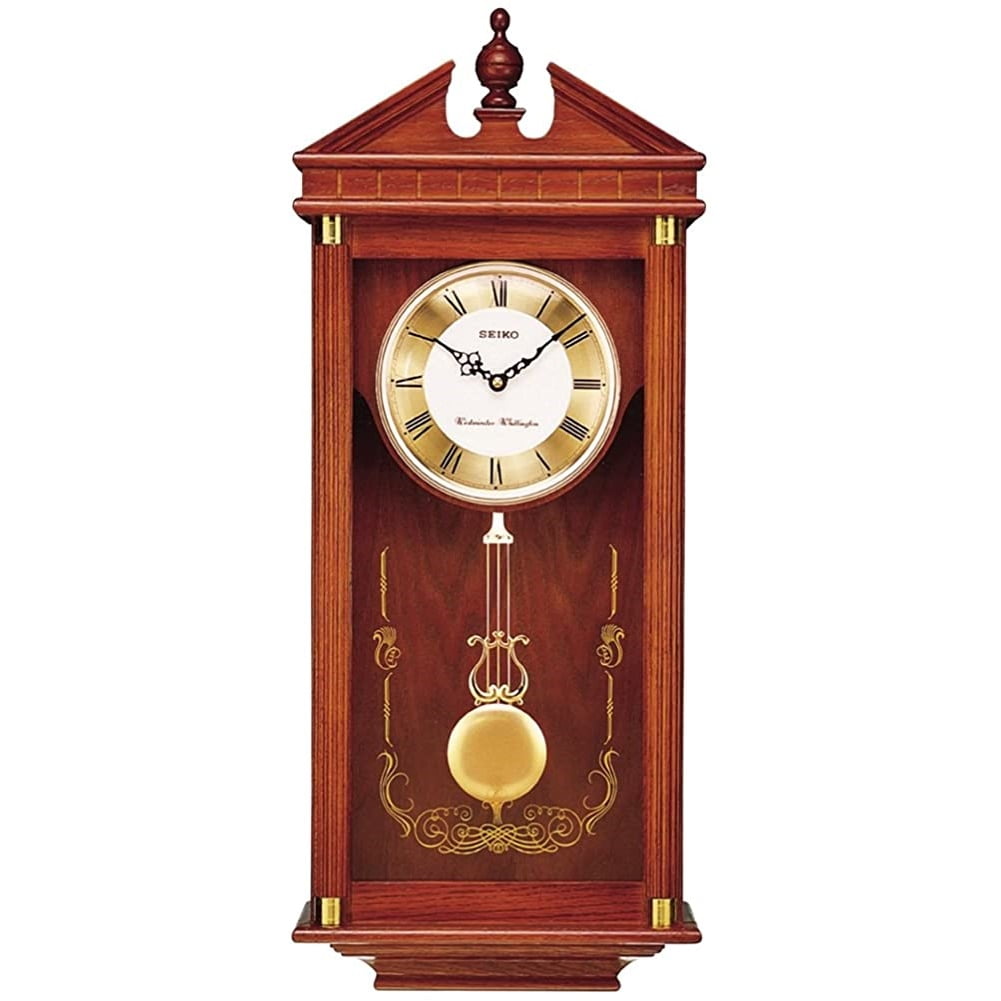 777 af 670 20 cd 4513 96 e 2 d 98 fc 48 ee 07 f. 93 be 7759 bf 62 f 644 b 4 c 338 e 404 b 6 a 638 Seiko Regal Oak Wooden Chime Wall Clock Pendulum, Quartz, Analog QXH 107 BLH - 777 af 670 20 cd