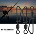 thumbnail image 5 of Qiilu Émerillons et Boutons-Pression Pivotants pour la Pêche, Émerillons Roulants avec Bouton-Pression en Forme de T, Pivotant pour la Pêche, Pivotant pour Équipement de Pêche, 5 of 5