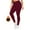 Wine, variant on Women Yoga Pants Women Legging Stretchy High Waist Belly Control Workout Trousers Solid Color Warm Tights Slim Fit Going out Climb Jogger Navy