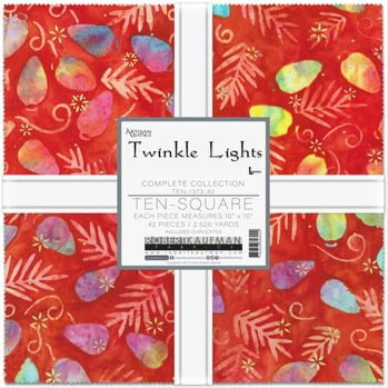 10" Layer Cake Squares - Artisan Batiks Twinkle Lights Complete Collection by Lunn Studios for Robert Kaufman Ten-Square Fabric Bundle Quilter's Cotton Precuts (TEN-1373-42) M531.57