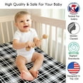 thumbnail image 3 of Sweet Jojo Designs Gingham Black Plaid Boy, Girl, Unisex/Gender Neutral Fitted Crib Sheet, 3 of 6