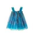 thumbnail image 2 of YHAJDS Infant Girls Dress Floral Print Sleeveless Mesh Summer Casual Princess Sundress, 2 of 3