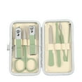 thumbnail image 5 of Unique Bargains 1 Set Manicure Nail Clippers Stainless Steel Manicure Kit 7 in 1 Manicure Pedicure Care Tools Green, 5 of 7