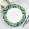 thumbnail image 2 of Fennco Styles Tile Border Decorative Charger Plates 13" Round, Set of 4 - Green Table Chargers for Dining Table, Wedding, Holiday & Event Décor, 2 of 5