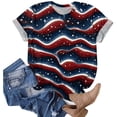 thumbnail image 5 of Leey-World Womens 250th Anniversary Usa Shirt USA Flag 4th of July Christian Faith T-Shirt(Navy,2XL), 5 of 7
