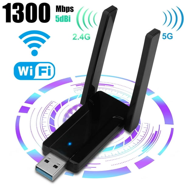 Redcolurful 1300mbps 2.4g/5g Dual-band Usb3.0 Wifi Adapter With Antenna For Desktop/mac/laptop Computers