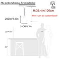 thumbnail image 3 of FSLiving Remote Control 3-Lights J-Type Track Pendant light for Juno Track Retro Frosted Glass White House Chrome E26 Socket Dimmable Loft Style Light Fixtures Track Mounted Customizable, 3 of 9