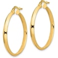 thumbnail image 2 of 14k Yellow Gold Polished 3.2mm XL Hoop Earrings, 2 of 6