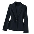 thumbnail image 2 of Wiyuqeen Blazers for Women Business Casual Notch Collar Color Block Jacket Suits Long Sleeve Plus Size Blazer Coats with Pocket, 2 of 6