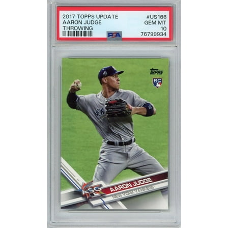 Graded 2017 Topps Update Aaron Judge #US166 Throwing Rookie RC Baseball Card PSA 10 Gem Mint