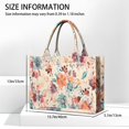 thumbnail image 3 of Large Capacity Tote Bag,Pioneer Flower Floral Print Pattern Handbag Fashion Luxury Tote Bag,15.7"x13"x 5.1" Inches,Laptop Compatible, 3 of 6