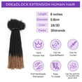 thumbnail image 5 of AONKIA Human Hair Dreadlock Extensions, 0.8cm width 8 Inch 30 Roots Loc Extensions Human Hair for Women/Men 1B-30# Color, 5 of 5
