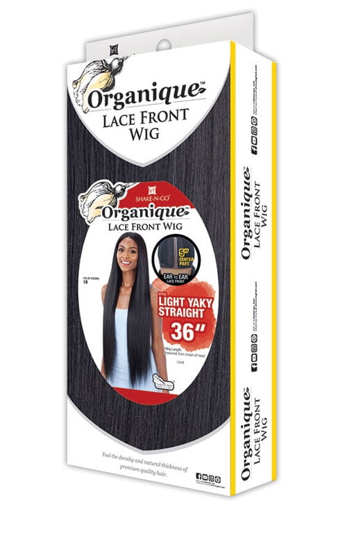 Organique Light Yaky Straight Lace Wig Synthetic 36" / Color: 1B - Off Black / Length: 36 INCH Lace Wigs