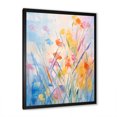 thumbnail image 2 of Designart "Breezy Meadows in Yellow and Pink I" Landscapes Framed Wall Art - Traditional Yellow Meadow Entryway Framed Wall Art Print, 2 of 6