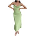 thumbnail image 1 of Moda mujer Casual Sexy sólido verano encaje sin mangas vendaje hombro descubierto vestido Fridja  hj1673, 1 of 7