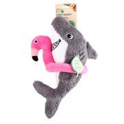 Vibrant Life Eco Cozy Buddy Dog Toy, Flamingo Floaty Shark, Large
