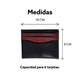 thumbnail image 4 of Tarjetero Soldi Negro - Vino De Piel Vegana GLOWA Cartera, 4 of 10