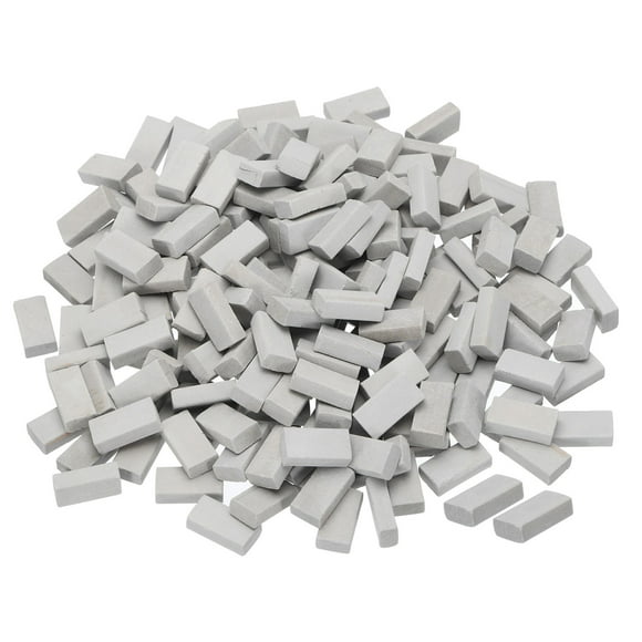 Unique Bargains Miniature Bricks Clay Mini Wall Brick for Model Building Grey Pack of 200 Scale 1/16 16x9x5mm/0.63x0.35x0.2'