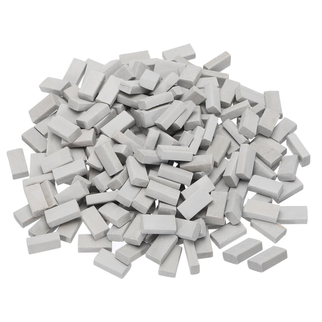 Miniatura Ladrillos Arcilla Mini Pared Ladrillo Modelo Edificio Juego para Muñecas Mascotas Casas Jardín Gris Paquete de 200 Escala 1/16 16x9x5mm/0.63x0.35x0.2