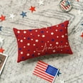 thumbnail image 3 of 4th of July Patriotic Throw Pillow Cover, 12 x 20 Inch Independence Memorial Day America Stars Cushion Case for Sofa Couch, 3 of 6