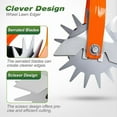 thumbnail image 5 of Walensee Wheel Rotary Edger, 69.7 Inch Hand Manual Edger Lawn Tool with Adjustable Stainless Steel Handle, Trimming Grass Weed Edger with Cushion Grip for Garden Sidewalks Driveways and Landscaping, 5 of 9