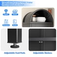 thumbnail image 3 of 73"H Metal Arched Bookcase Cabinet, Arch Display Storage with Glass Doors, Shelves & Drawer for Living Room, Kitchen, Office, Black, 3 of 7
