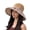 Khaki, variant on Bucket Hats for Women Sun Beach Hat Teens Girls Wide Brim Breathable Knitted Contrast Color Pleated Summer Fisherman's Caps