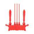 thumbnail image 1 of veasfak Brûleur à Encens Bouddhiste Électrique Ancien Vintage LED Rouge, 1 of 9