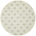 thumbnail image 5 of SAFAVIEH Chatham Henry Geometric Quatrefoil Wool Area Rug, Grey/Ivory, 4' x 4' Round, 5 of 10
