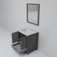 thumbnail image 6 of Jacques 30 in. W Distressed Grey Bath Vanity, Carrara Marble Topand 28 in. Mirror, 6 of 9