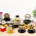 thumbnail image 3 of 9 piezas de centros de mesa de panal de graduación, decoraciones de fiesta de graduación de clase 2023, adornos de mesa de graduación de felicitaciones 2023, suministros para regalos de fiesta de grad, 3 of 7
