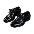 thumbnail image 3 of Kogui Dress Shoes Boy Boys Girls Oxford Leather Shoes Little Kid Wedding Dress Shoes Size 3 (Black,Big Kids 3), 3 of 9